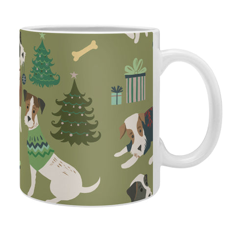 Pimlada Phuapradit Christmas Canine Jack Russell Coffee Mug