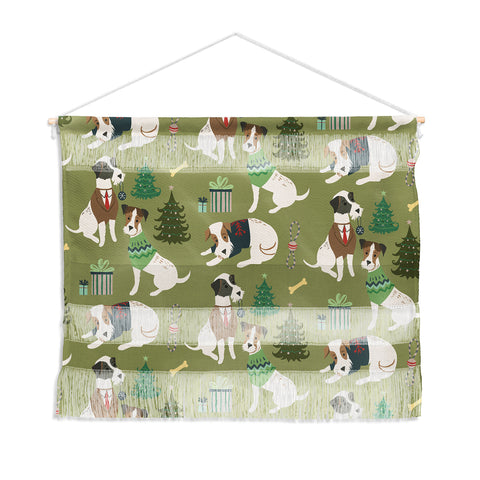 Pimlada Phuapradit Christmas Canine Jack Russell Wall Hanging Landscape