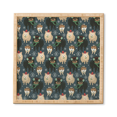 Pimlada Phuapradit Christmas Canine Pomeranian Framed Wall Art