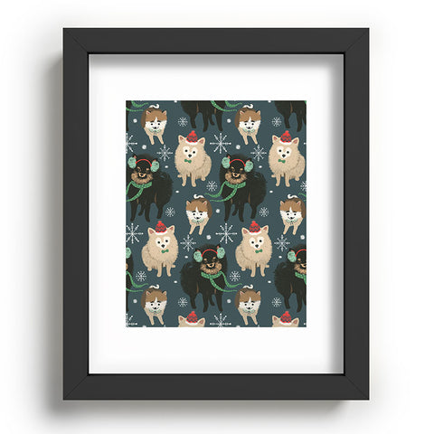 Pimlada Phuapradit Christmas Canine Pomeranian Recessed Framing Rectangle