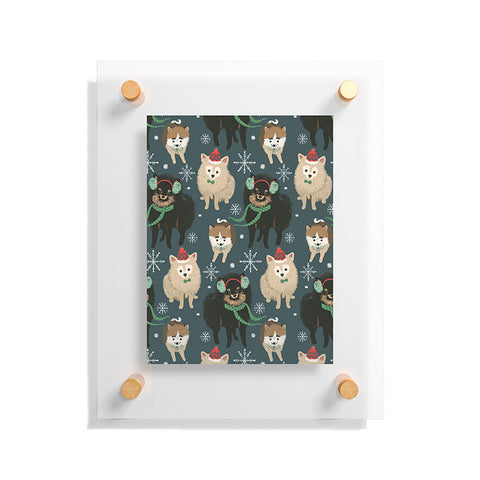 Pimlada Phuapradit Christmas Canine Pomeranian Floating Acrylic Print