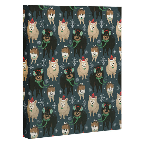 Pimlada Phuapradit Christmas Canine Pomeranian Art Canvas