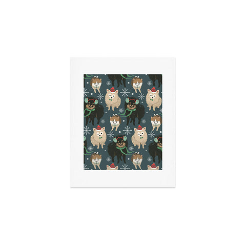 Pimlada Phuapradit Christmas Canine Pomeranian Art Print