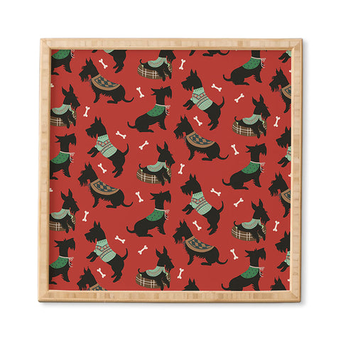 Pimlada Phuapradit Christmas Canine Scottie Framed Wall Art