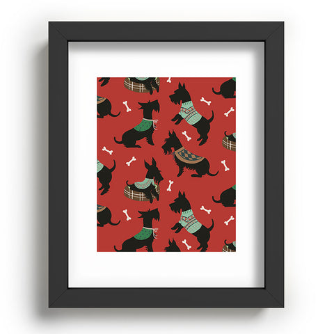 Pimlada Phuapradit Christmas Canine Scottie Recessed Framing Rectangle