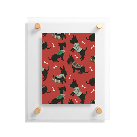 Pimlada Phuapradit Christmas Canine Scottie Floating Acrylic Print