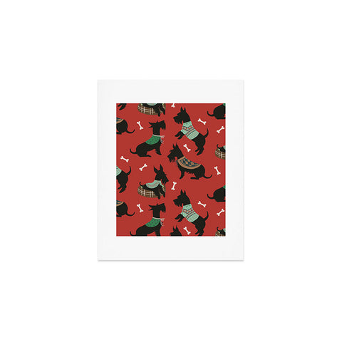 Pimlada Phuapradit Christmas Canine Scottie Art Print