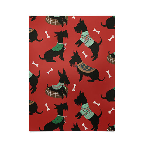 Pimlada Phuapradit Christmas Canine Scottie Poster