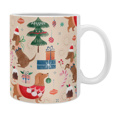 Pimlada Phuapradit Christmas Dachshund Coffee Mug