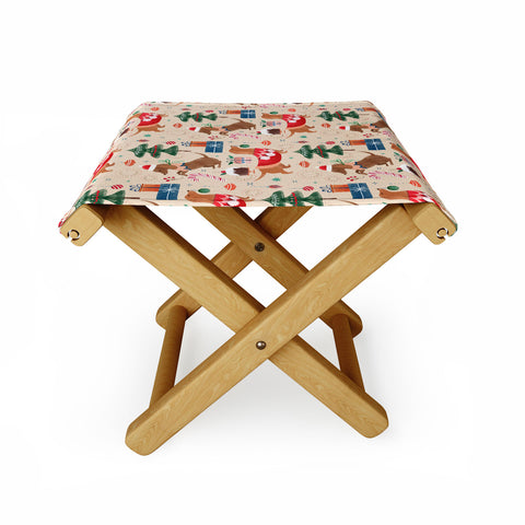 Pimlada Phuapradit Christmas Dachshund Folding Stool