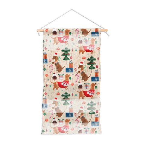 Pimlada Phuapradit Christmas Dachshund Wall Hanging Portrait