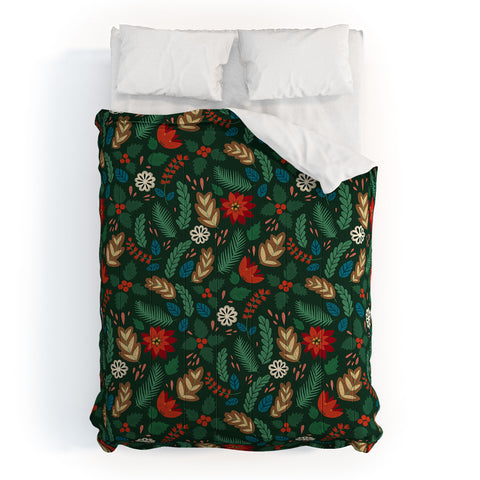 Pimlada Phuapradit Christmas foliage Comforter