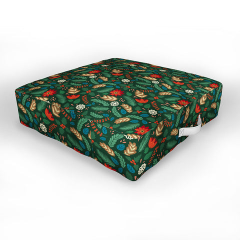 Pimlada Phuapradit Christmas foliage Outdoor Floor Cushion