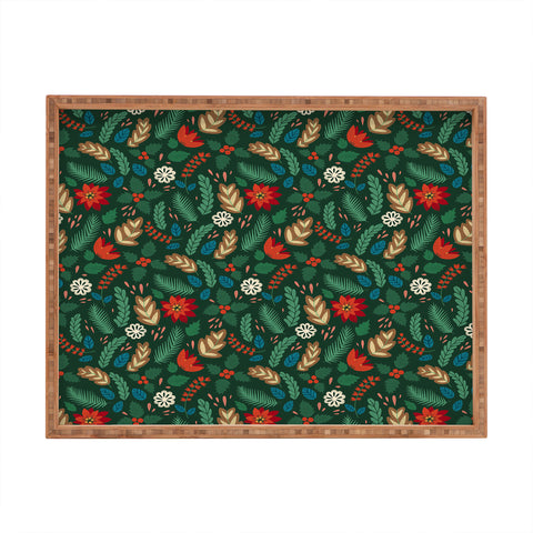 Pimlada Phuapradit Christmas foliage Rectangular Tray