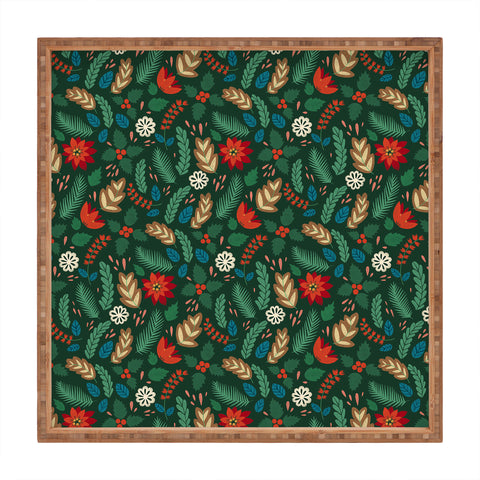 Pimlada Phuapradit Christmas foliage Square Tray
