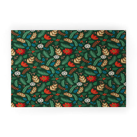 Pimlada Phuapradit Christmas foliage Welcome Mat