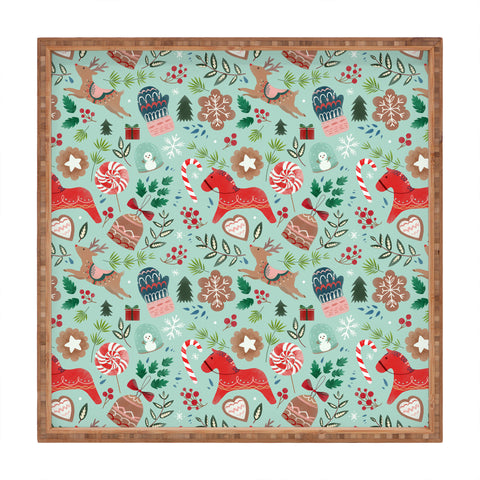 Pimlada Phuapradit Christmas gingerbread Square Tray
