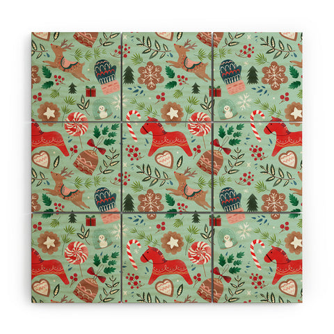 Pimlada Phuapradit Christmas gingerbread Wood Wall Mural