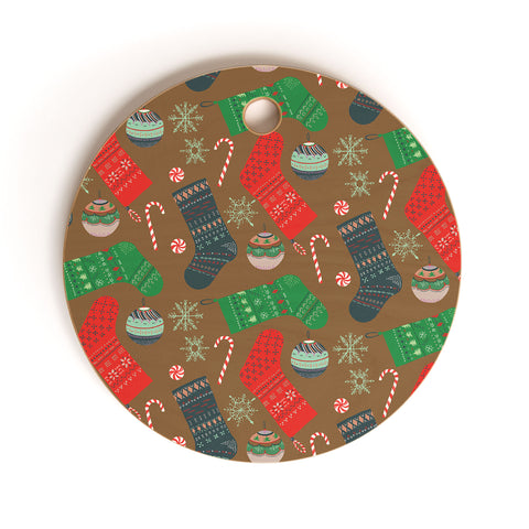 Pimlada Phuapradit Christmas Ornaments Cutting Board Round