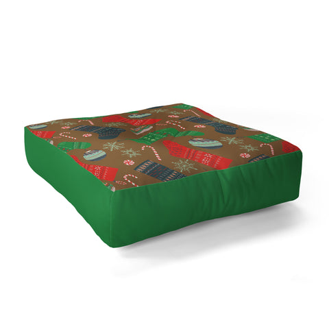 Pimlada Phuapradit Christmas Ornaments Floor Pillow Square