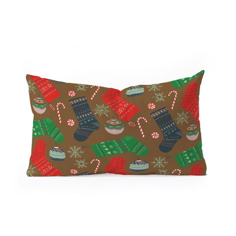 Pimlada Phuapradit Christmas Ornaments Oblong Throw Pillow