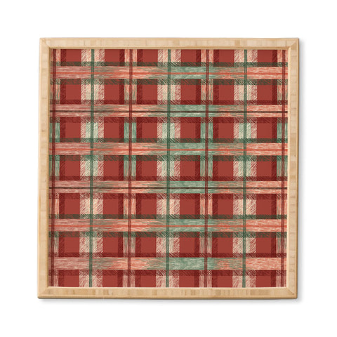 Pimlada Phuapradit Christmas Tartan Framed Wall Art