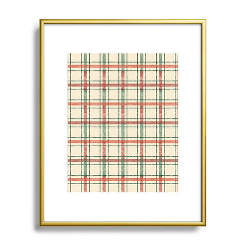 Pimlada Phuapradit Christmas Tartan 2 Metal Framed Art Print