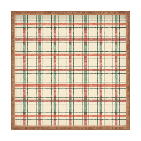 Pimlada Phuapradit Christmas Tartan 2 Square Tray