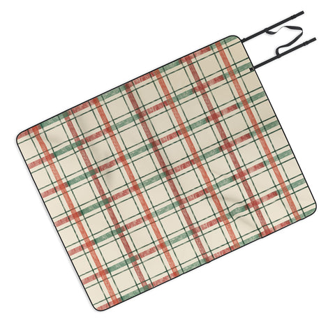 Pimlada Phuapradit Christmas Tartan 2 Picnic Blanket