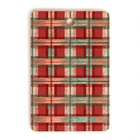 Pimlada Phuapradit Christmas Tartan Cutting Board Rectangle