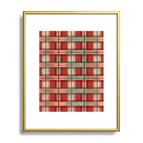 Pimlada Phuapradit Christmas Tartan Metal Framed Art Print