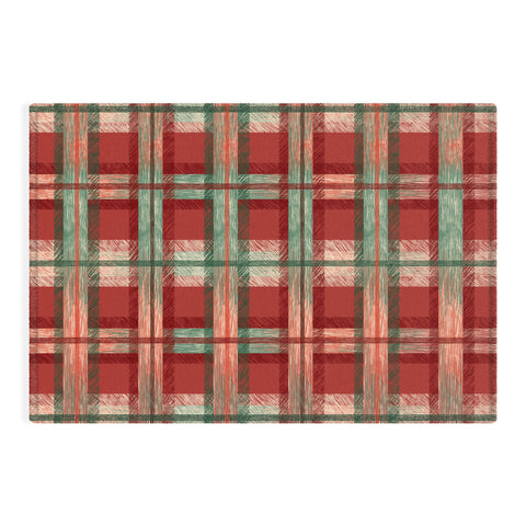 Pimlada Phuapradit Christmas Tartan Outdoor Rug