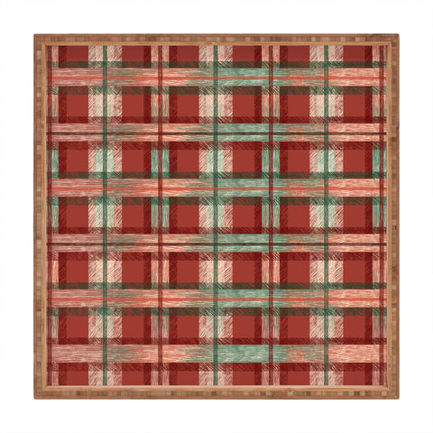 Pimlada Phuapradit Christmas Tartan Square Tray