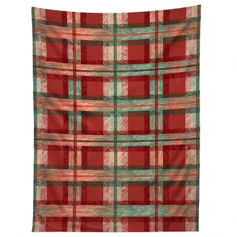 Pimlada Phuapradit Christmas Tartan Tapestry