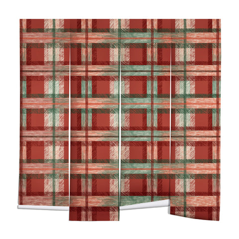 Pimlada Phuapradit Christmas Tartan Wall Mural