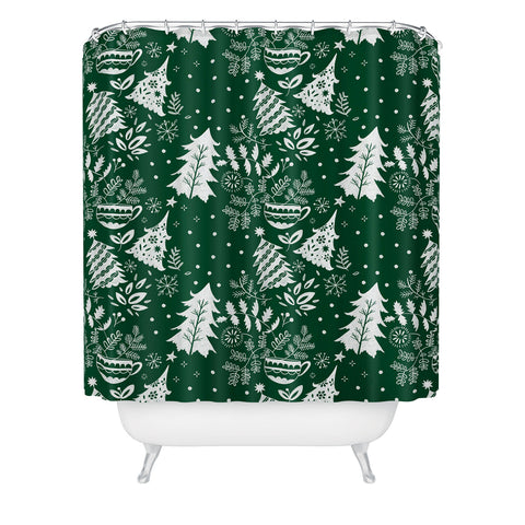 Pimlada Phuapradit Christmas tree 1 Shower Curtain