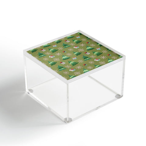 Pimlada Phuapradit Christmas Trees And Snowflakes Acrylic Box