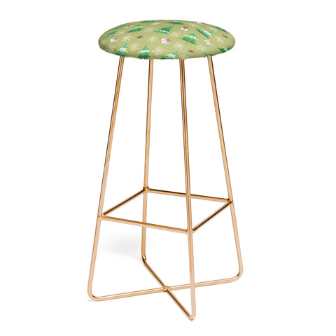 Pimlada Phuapradit Christmas Trees And Snowflakes Bar Stool