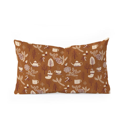 Pimlada Phuapradit Christmas Woods 2 Oblong Throw Pillow