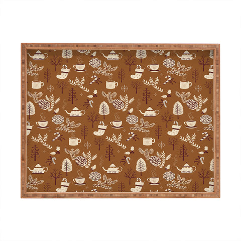 Pimlada Phuapradit Christmas Woods 2 Rectangular Tray
