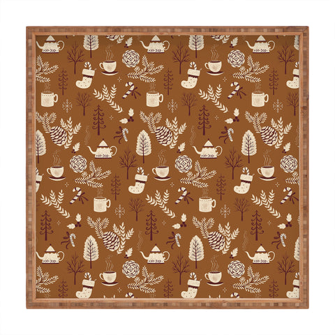 Pimlada Phuapradit Christmas Woods 2 Square Tray