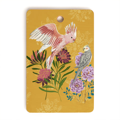 Pimlada Phuapradit Cockatiel And Cockatoo Cutting Board Rectangle