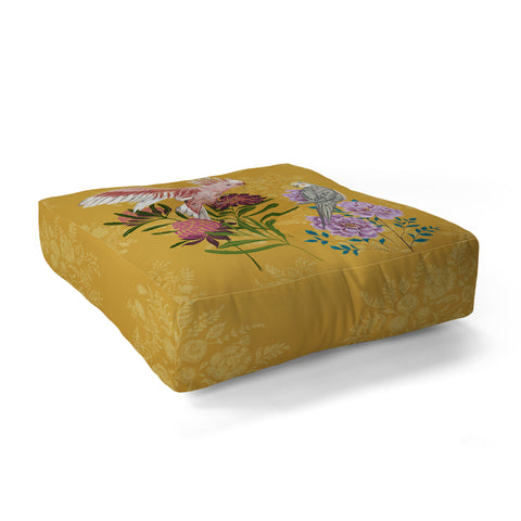 Pimlada Phuapradit Cockatiel And Cockatoo Floor Pillow Square