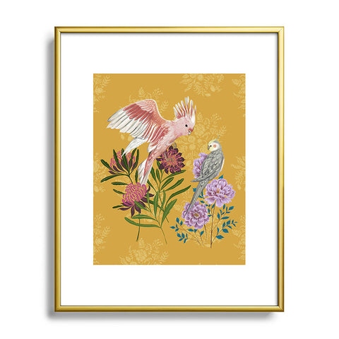 Pimlada Phuapradit Cockatiel And Cockatoo Metal Framed Art Print