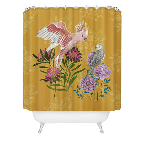 Pimlada Phuapradit Cockatiel And Cockatoo Shower Curtain
