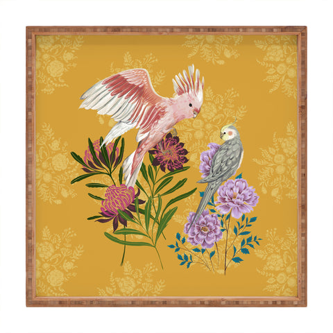 Pimlada Phuapradit Cockatiel And Cockatoo Square Tray