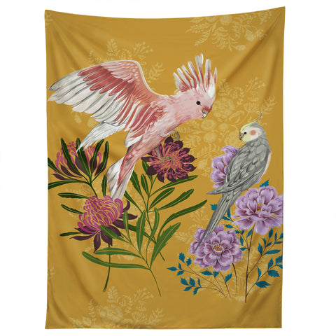 Pimlada Phuapradit Cockatiel And Cockatoo Tapestry