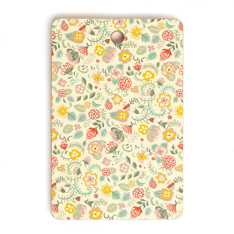Pimlada Phuapradit Cotton Candy Floral Cutting Board Rectangle
