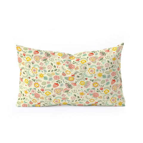 Pimlada Phuapradit Cotton Candy Floral Oblong Throw Pillow