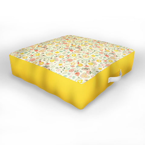 Pimlada Phuapradit Cotton Candy Floral Outdoor Floor Cushion